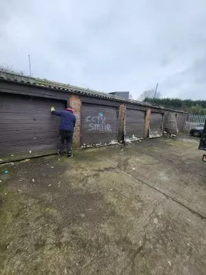 Probate and bereavement clearance Huddersfield - a garage cleared and swept by our team